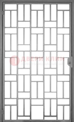 Металлическая решетчатая дверь в сером цвете ДР-23 Кириши