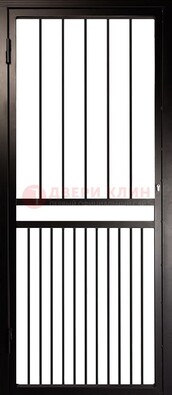 Коричневая одностворчатая железная решетчатая дверь ДР-24 Кириши