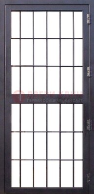 Темная стальная решетчатая дверь ДР-34 Кириши
