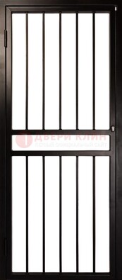 Темная стальная решетчатая дверь для дома ДР-45 Кириши