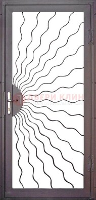 Коричневая железная решетчатая дверь ДР-8 Кириши