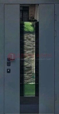 Современная дверь со стеклом для коттеджа ДС-40 Кириши