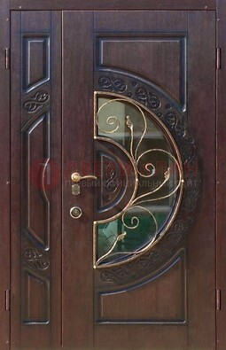 Полуторная железная дверь Винорит в классическом стиле ДСК-272 Кириши
