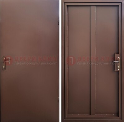 Техническая дверь с порошковым покрытием медный антик с двух сторон ДП-253 Кириши