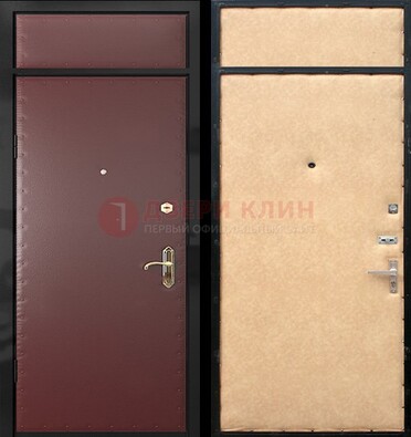 Бордовая тамбурная дверь ДТМ-1 Кириши