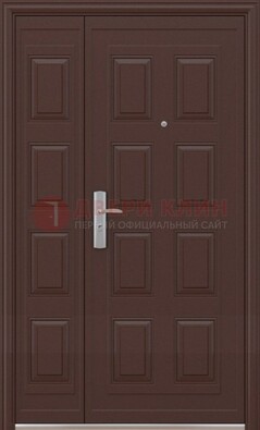 Коричневая железная тамбурная дверь ДТМ-37 Кириши
