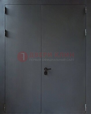 Черная распашная тамбурная дверь Порошок ДТМ-46 Кириши