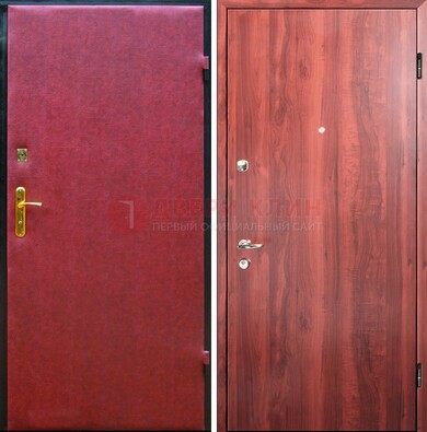 Красная входная дверь с винилискожей ДВ-30 Кириши