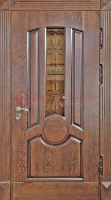 Входная дверь с виноритом и стеклом ДВТ-161 Кириши