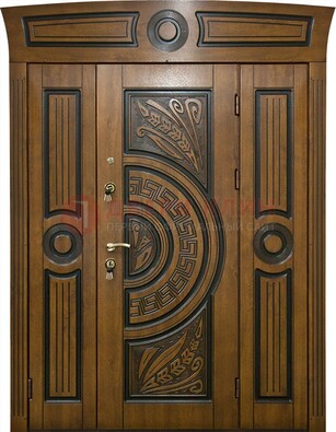 Парадная входная дверь с виноритом и узором ДВТ-194 Кириши