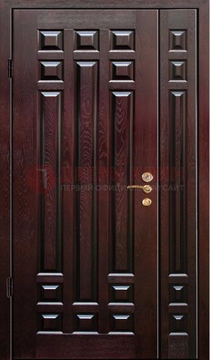 Коричневая металлическая дверь с виноритом ДВТ-20 Кириши