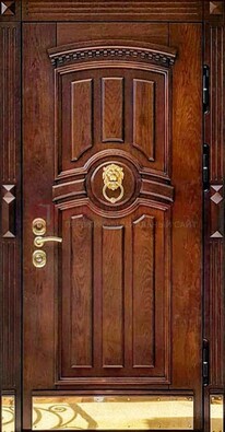 Входная дверь с виноритом в коричневом цвете ДВТ-236 Кириши