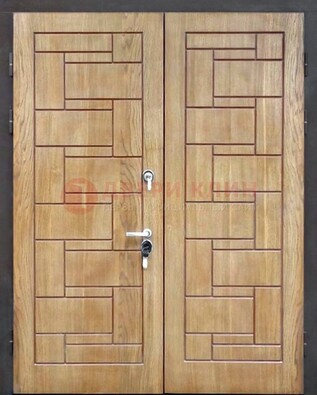 Светло-коричневая стальная дверь с виноритом ДВТ-245 Кириши