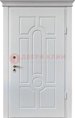 Белая уличная дверь с виноритом для дома ДВТ-247 Кириши