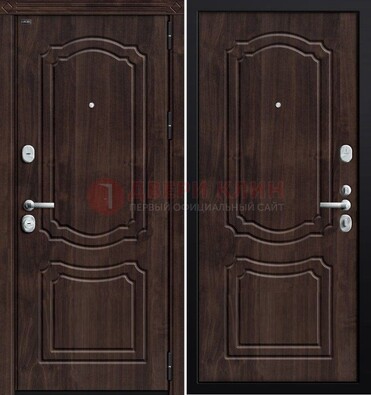 Темная входная дверь с виноритом ДВТ-2 Кириши