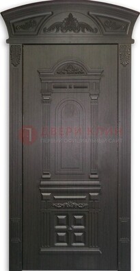 Черная стальная дверь с виноритом ДВТ-31 Кириши