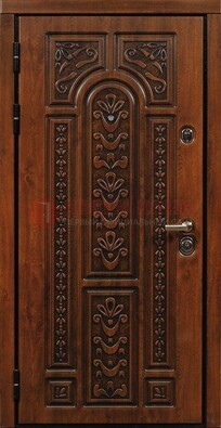Коричневая входная дверь с виноритом ДВТ-32 Кириши