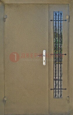 Тамбурная дверь Порошок со стеклом и ковкой ПЛ-20 Кириши